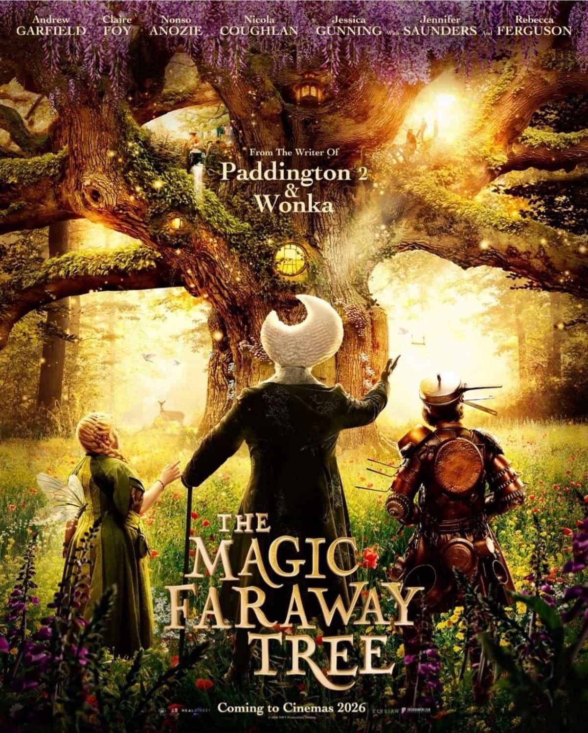 New poster has been released for The Magic Faraway Tree which stars Andrew Garfield and Claire Foy - movie UK release date 27th March 2026